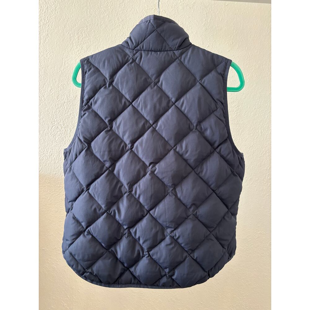 J.Crew Down Filled Quilted Vest Jacket Womens Size L Large Blue - Picture 3 of 4